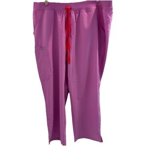 NWT FIGS Kade Cargo Scrub Pants Size 3XLP Pink Cloud PO 6002 Medical Workwear